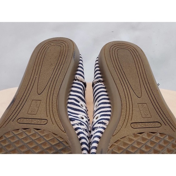 AEROSOLES Blue and White Striped Loafers - Picture 9 of 11